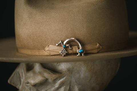 Vintage Native American Silver Man Pin
