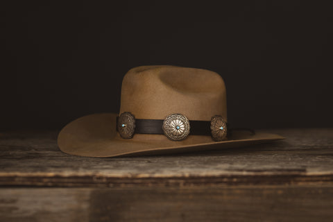 Lg. Silver Concho Hatband