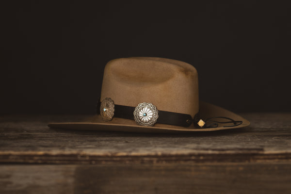 Lg. Silver Concho Hatband