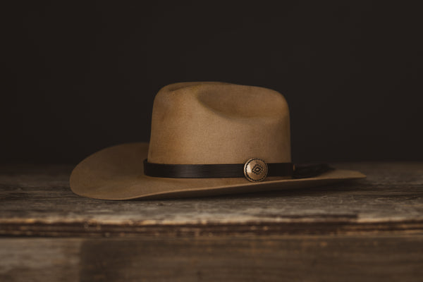Single Silver Concho Hatband