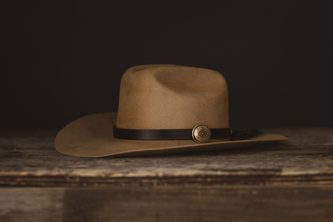 Single Silver Concho Hatband