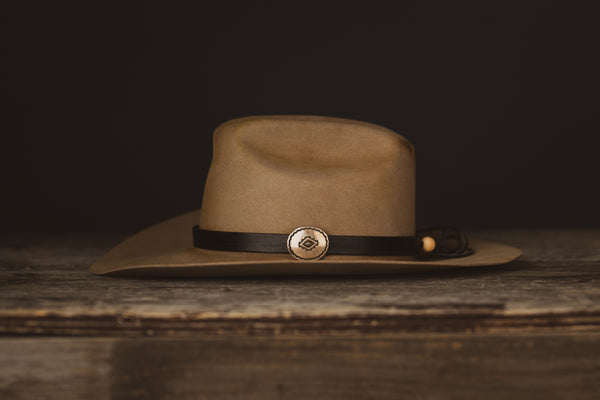 Single Silver Concho Hatband