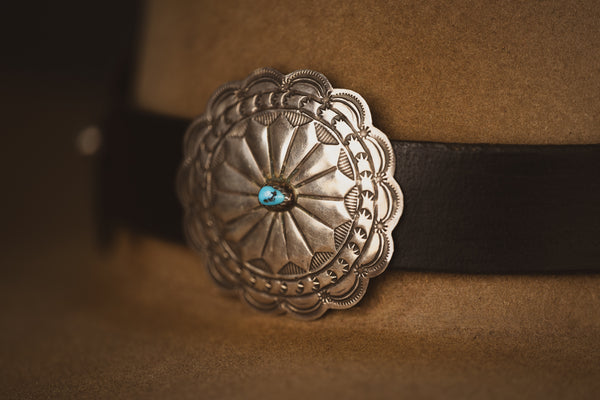 Lg. Silver Concho Hatband