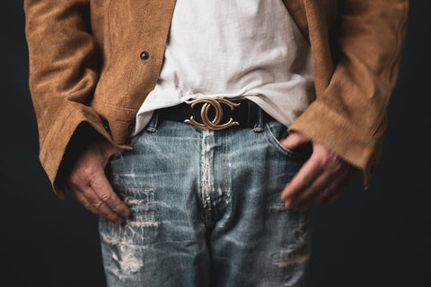 Double Naja Belt Buckle