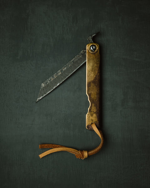 The Higonokami Damascus Blade Knife