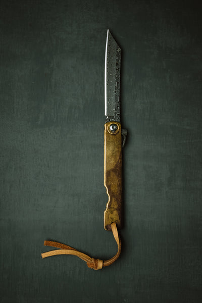 The Higonokami Damascus Blade Knife