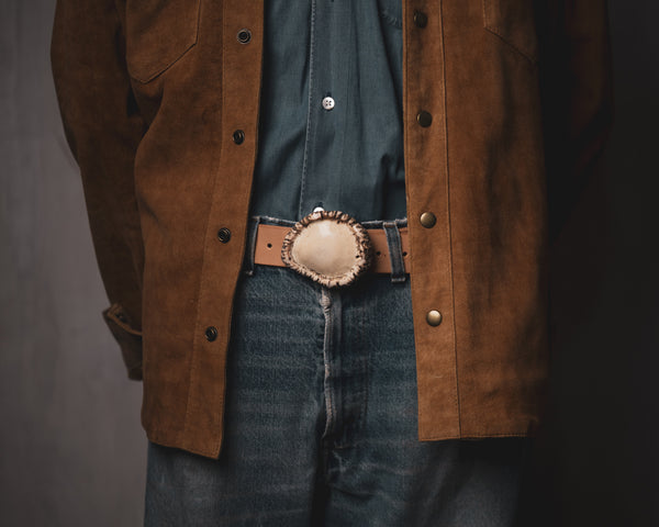 Moose Antler Belt Buckle