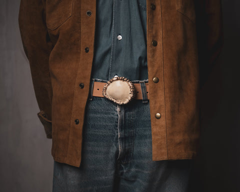 Moose Antler Belt Buckle