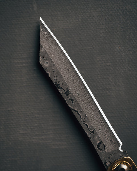 The Higonokami Damascus Blade Knife