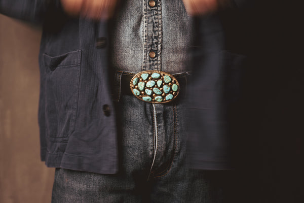 Vintage Navajo Cluster Belt Buckle