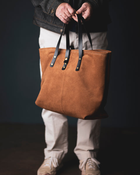 Roughout Leather Tote