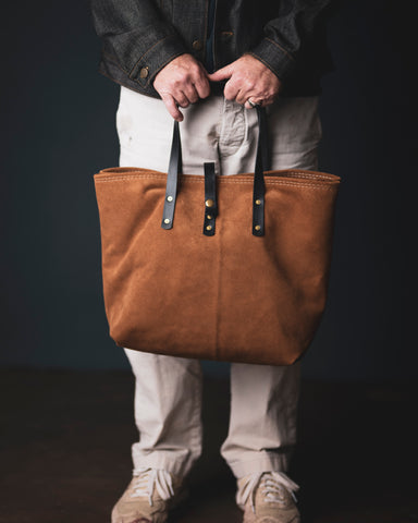 Roughout Leather Tote