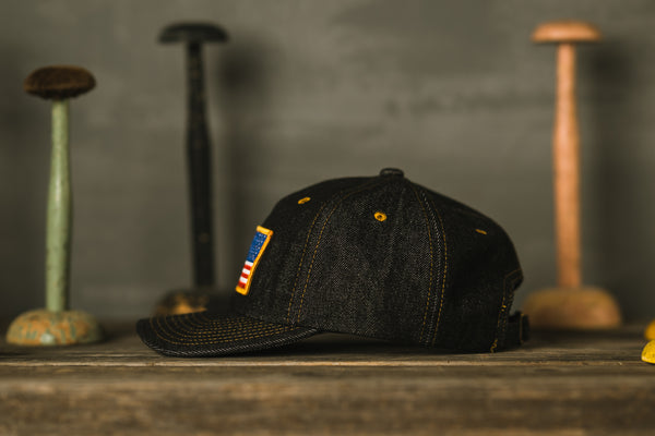 Right Shoulder Vtg. Patch Denim Cap
