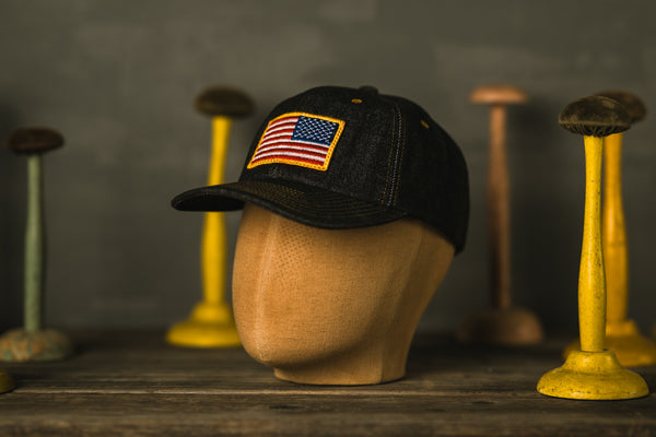 Right Shoulder Vtg. Patch Denim Cap