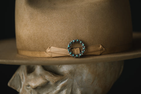 Vintage Native American Round Pin