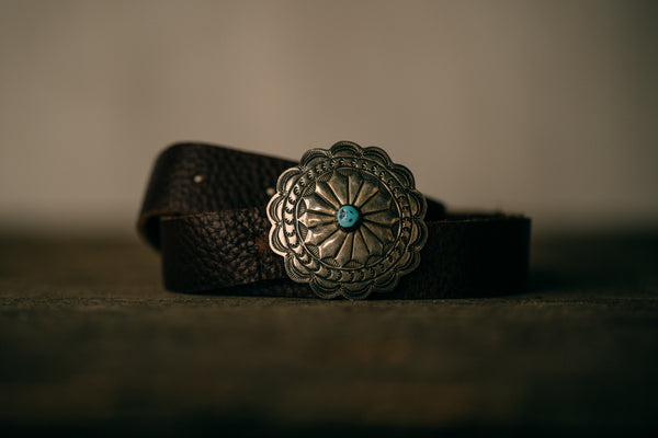 Vintage Small Concho Belt Buckle