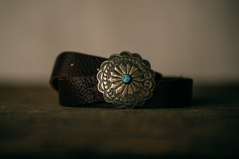 Vintage Small Concho Belt Buckle