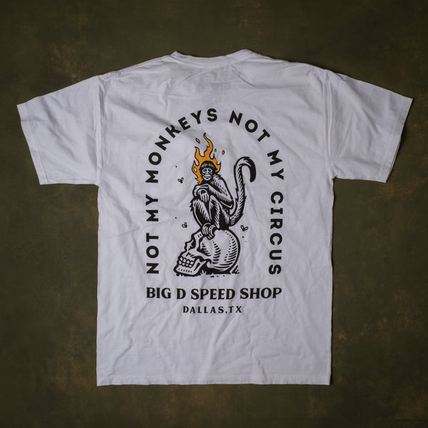 Short Sleeve Fire Monkey Pocket T-Shirt