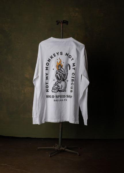 Long Sleeve Fire Monkey Pocket T-Shirt